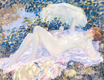フレデリック・カール・フリーセケ Painting - 陽光の中のヴィーナス 印象派の女性たち フレデリック・カール・フリーセケ